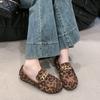 Women's Shoes 2024 Brand Loafers Women's Flats Fashion Leopard Print Casual Flat Shoes Hot Sale Metal Decoration Flat Low Heels