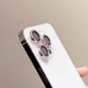Роскошный защитный чехол для объектива камеры из 2-3 предметов для iPhone 16, 15, 14 Plus, 13, 11 Pro Max, 12 Mini, 15plus, для девочек, блестящая, алмазная, металлическая защитная стеклянная пленка