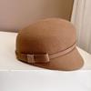 Французская шляпа для верховой езды со стразами и бантом Осень-зима Австралийская шерстяная фетровая шляпа Премиум-кепка для газетчика