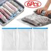 6Pcs Roll-Up Travel Compression Bags for Clothes Luggage Space Saver Packing Suitcases 35X50Cm Convenient Vacuum Bag