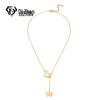 Exquisite Stainless Steel Butterfly Pendant Y Necklace - Christmas Gift for Influencer