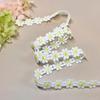 Embroidered Small Yellow Flower Headwear Decor Ribbon DIY Craft Daisy Lace Trim Sewing Supplies