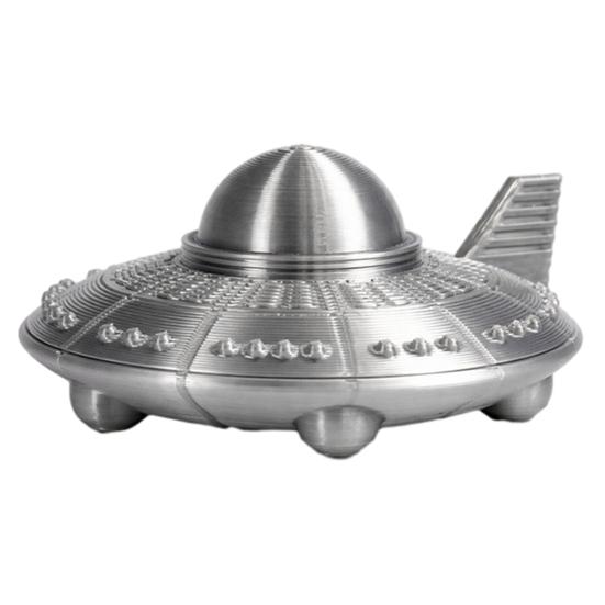 yangyizhi 3D Printed UFO Model Figurine, Sci-Fi Spacecraft Decor, One-Piece Craft with Clear Texture, Mini Ornament for Desk Display Cabinet