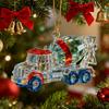 Искусственный хрусталь Строительный грузовик Украшение Рождественская елка Красочный 2D Плоский акрил