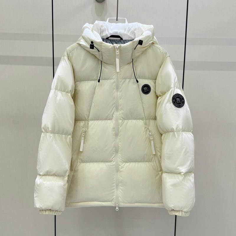 Womens Short Puffer Jacket White Hooded Thick Warm Loose Fit Down Coat Winter Casual Wear