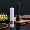 Visible Bottle Body Electric Pepper and Salt Mill Adjustable Coarseness Spice Grinder  Dining Table