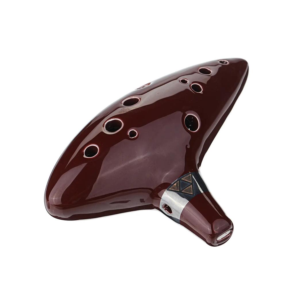 Керамический сосуд-флейта Alto C Zelda Ocarina с 12 отверстиями, духовой музыкальный инструмент с ремешком для музыкальной книги