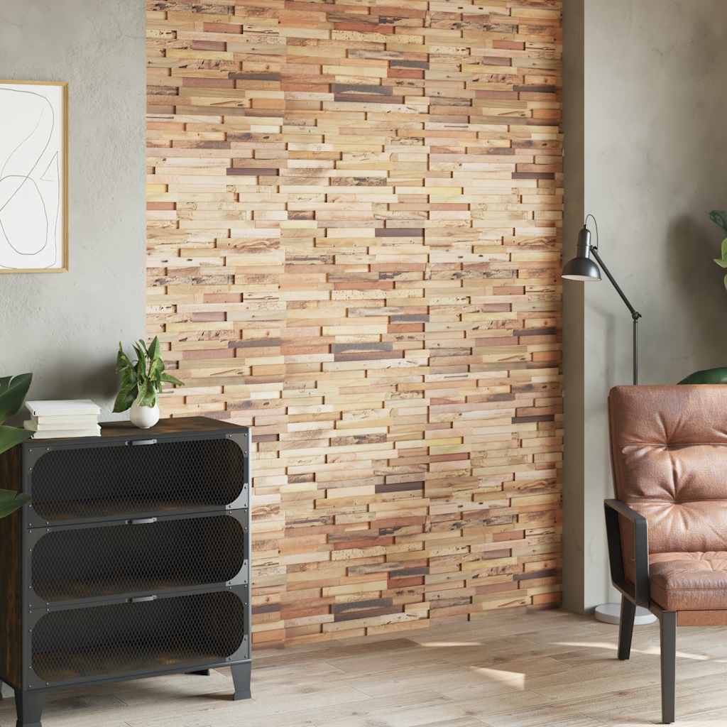 Wall Panels 10 pcs 1.03 m² Solid Teak Reclaimed Wood