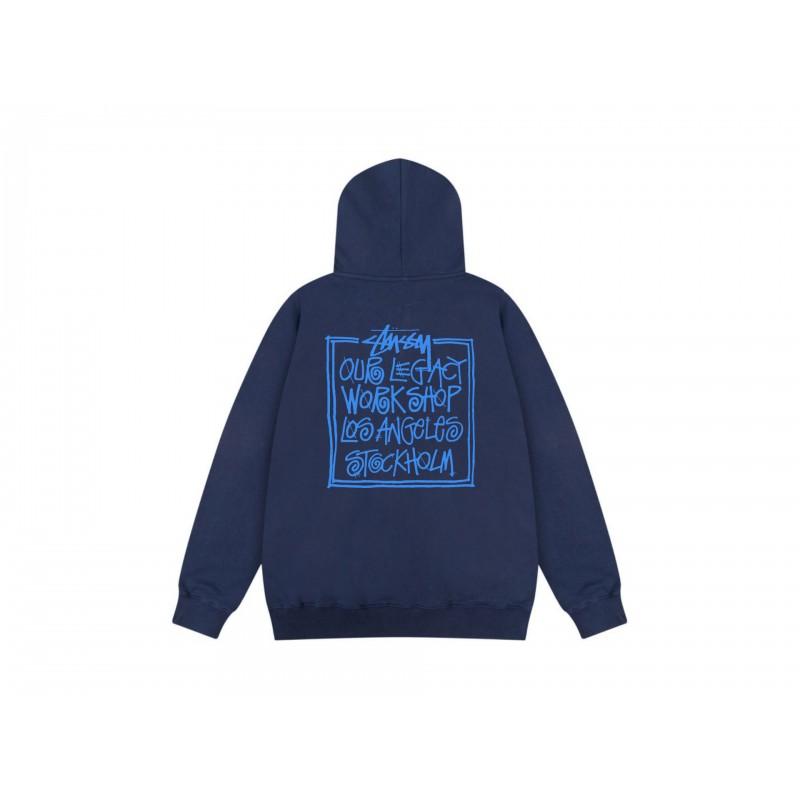 Mens Unisex Hooded Sweatshirt Letter Print Loose Fit Casual Top