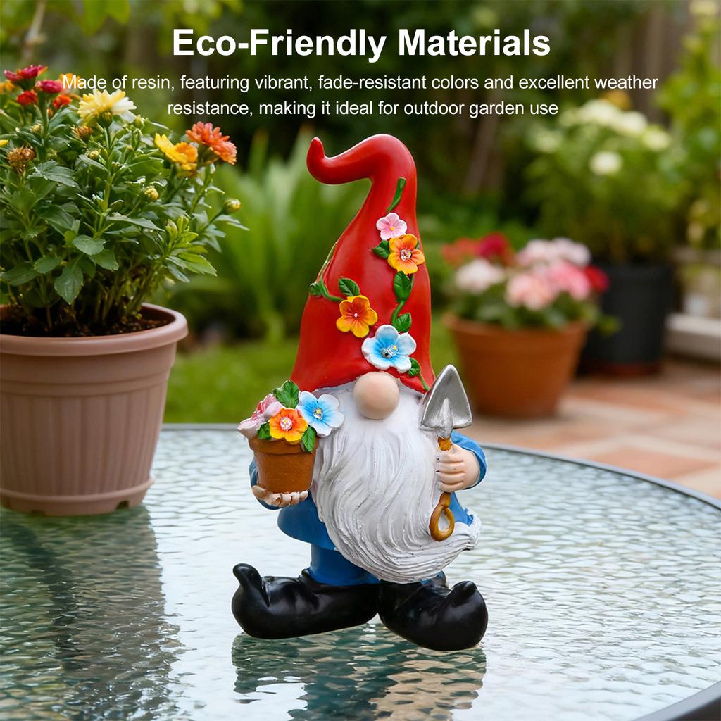 Hand-Painted Resin Gnomes Clearance Gifts for Women Fairy Garden Accessories for Indoor Outdoor Home Patio Yard Lawn