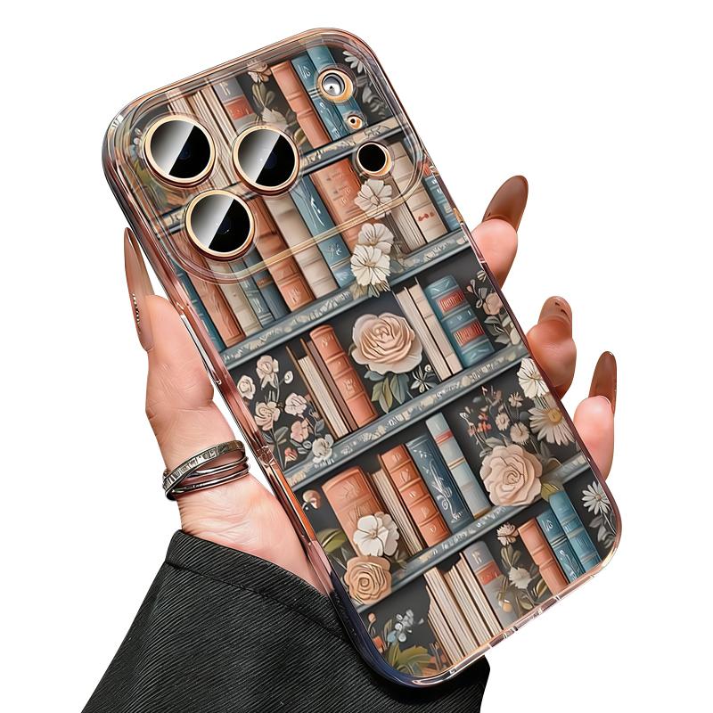 Винтажный чехол с цветочным принтом для iPhone 18 Pro Max Прозрачный мягкий силиконовый чехол для iPhone 17 16 15 14 13 Pro Max 17E 16E
