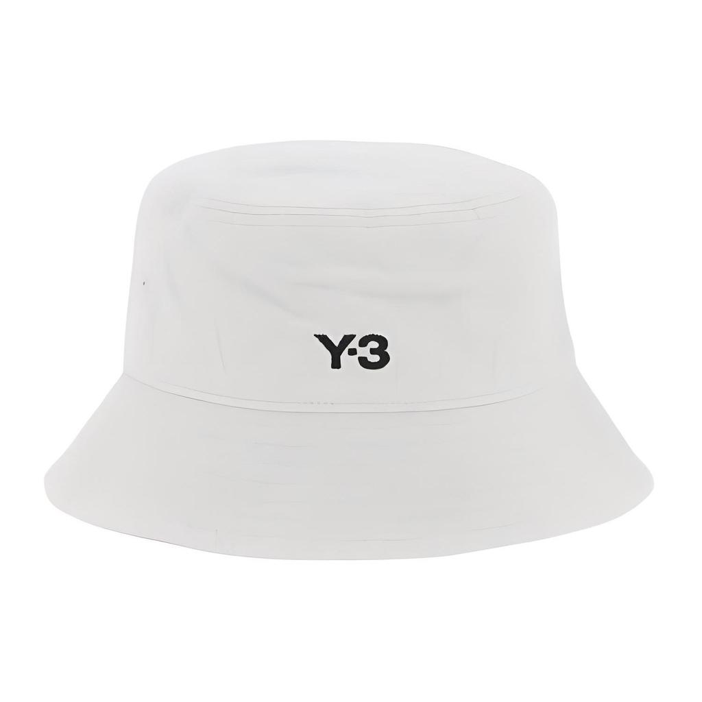 Y-3 Logo Embroidered Cotton Fisherman Hat Unisex hats Beige IX7001