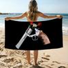 Крутое полотенце с изображением группы Guns N Roses, рок-черепа, пляжное полотенце, большого размера, быстросохнущее, впитывающее, мягкое, для плавания, пляжное полотенце для мужчин и женщин