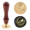 Dragon Wax Seal Stamp with Wooden Handle, Bees Dove Removable Brass Head For Notebook Envelope Invitation Card Decoration
