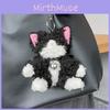 Devon Fun Plush Rex Cat Keychain Whimsical Bag Charm Accessory For Lovers Cat