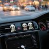 3Pcs Skull Car Air Fresheners Gothic Smiling Skull Car Vent Clip Auto Aromatherapy Diffuser Halloween Car Interior Decoration