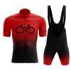 Mens Quick-Dry Cycling Jersey Bib Shorts Set Mountain Road Bike Riding Sportswear