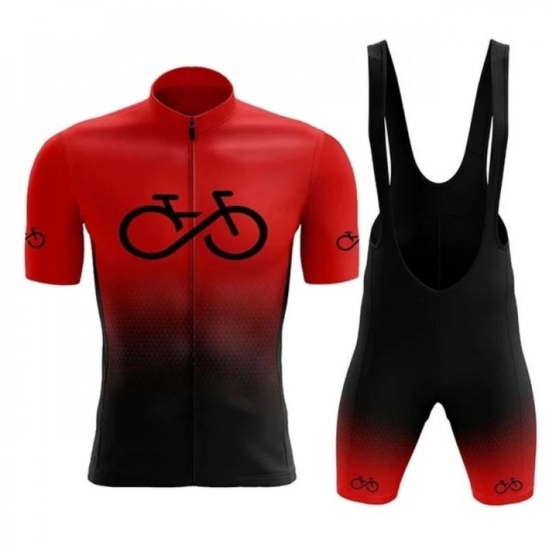 Mens Quick-Dry Cycling Jersey Bib Shorts Set Mountain Road Bike Riding Sportswear