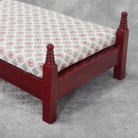 Винтажная деревянная миниатюрная мебель DIY, кукольный домик, односпальная кровать для украшения