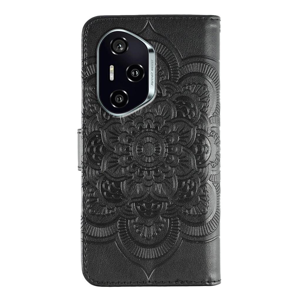 For Honor 400 Case PU Leather Mandala Imprinted Design Wallet Phone Cover