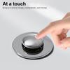 Drain Stopper Universal Bathroom Sink Stopper Stainless Steel Anti-Clog Filter Hair Catcher for Home