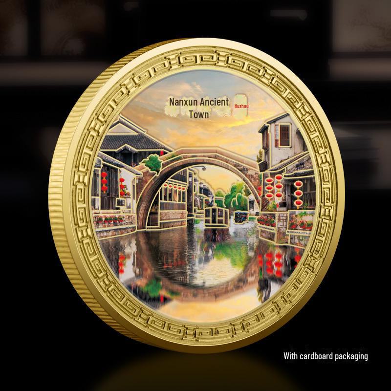 Luzhi Ancient Town Metal Relief Medals: Scenic Tourism & Cultural Crafts