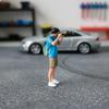 1:Фигурка фотографа в масштабе 1:64 Реалистичные позы Модель для сцены с автомобилем Высокодетализированная миниатюра