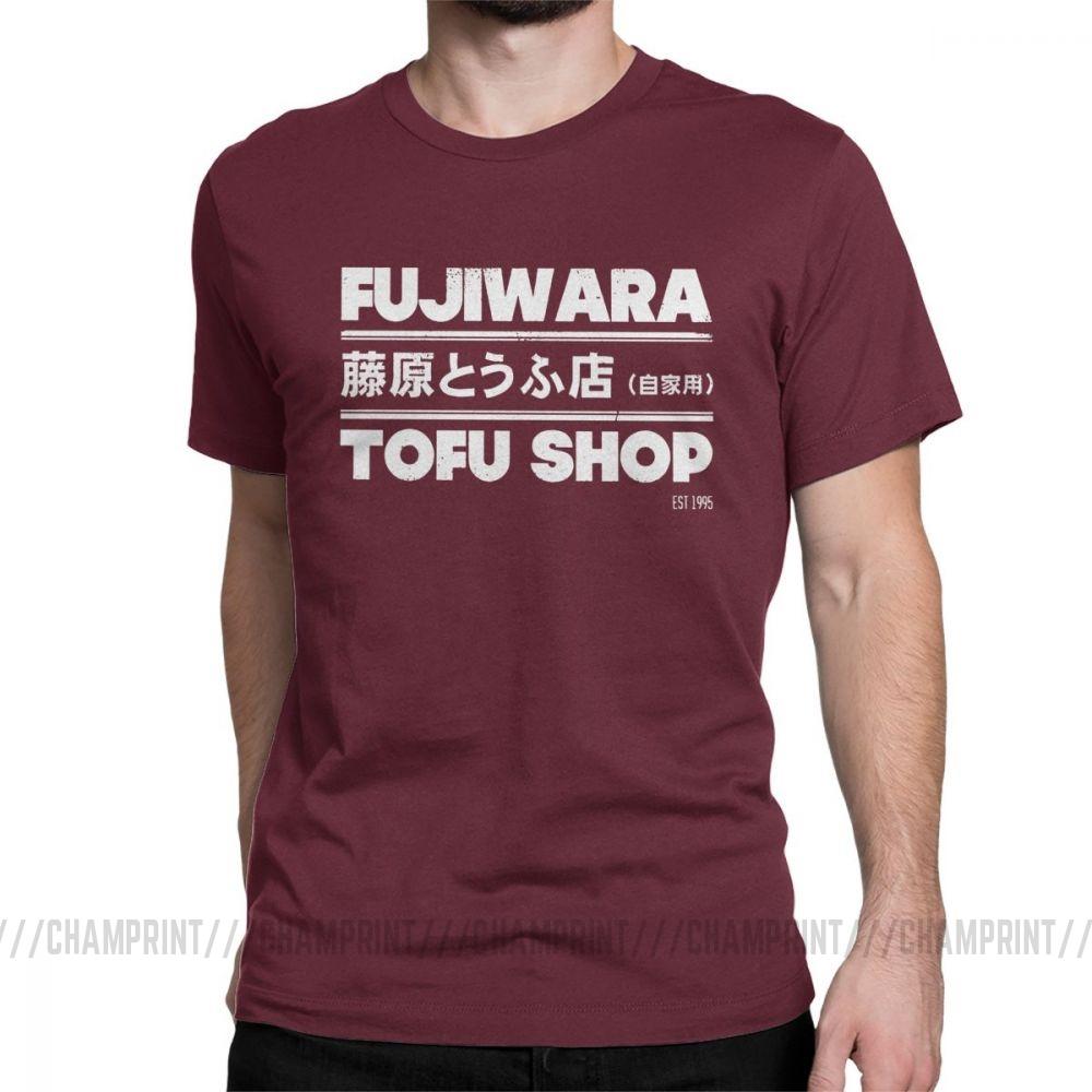 Футболки с аниме Initial D, модные футболки Fujiwara Takumi Fujiwara Tofu Shop, мужская хлопковая винтажная футболка