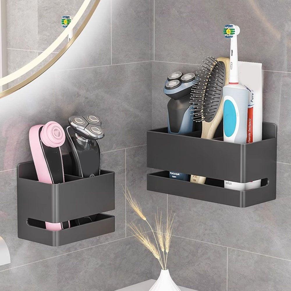 Waterproof Toothpaste Holder Wall Mounted Hair Comb Organizers Razor Storage Rack Bathroom