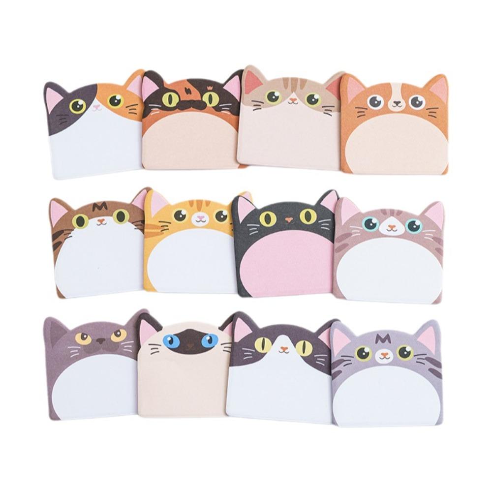240cps Dog Cat Memo Pad Animal Shaped Notepad Notebook Planner Sticky Notes Students