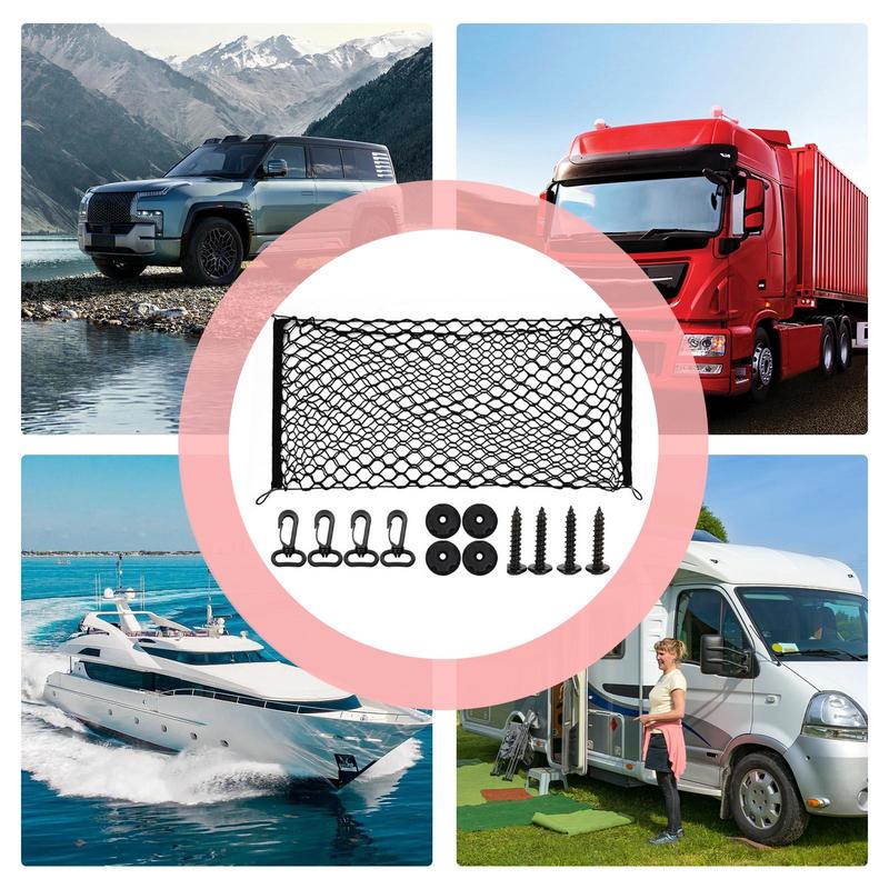 Сетка для багажника автомобиля, сетка для багажника и задней части автомобиля, сетка для хранения вещей для автомобилей, прочная сетка для багажника внедорожника для кемпинга и рыболовных лодок