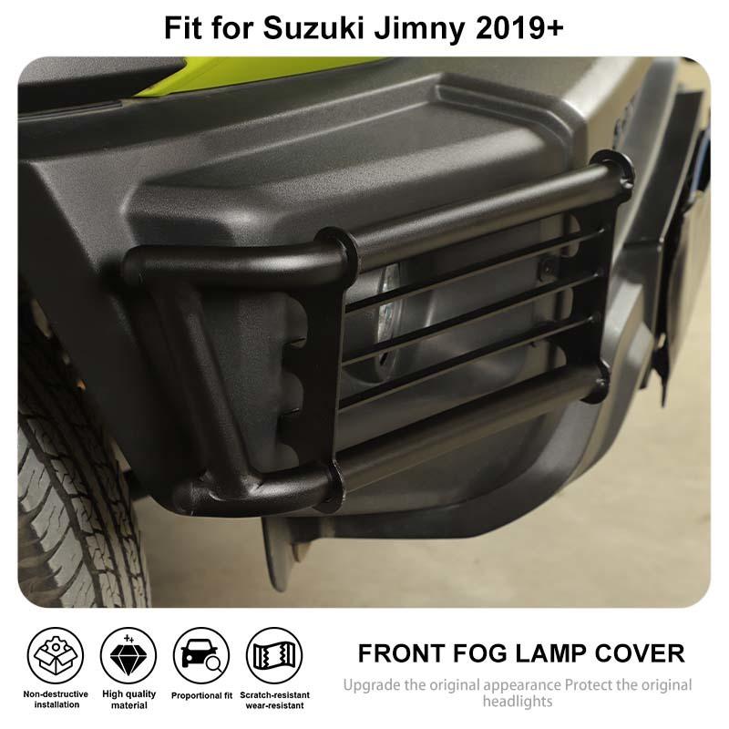 Автомобильная передняя противотуманная фара, декоративная крышка противотуманной фары, защитная крышка для Suzuki Jimny 2019-2024, аксессуары, 2 шт.(Алюминиевый сплав)