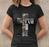 Faith Jeus Is King Christ Soldier Army God Womens T-Shirt Tailored Cotton