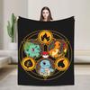 Cool Dragon Charizard Cartoon Blanket Velvet Air Conditioning Poke-Mon Portable Soft Throw Blanket for Bedding Couch Rug Piece