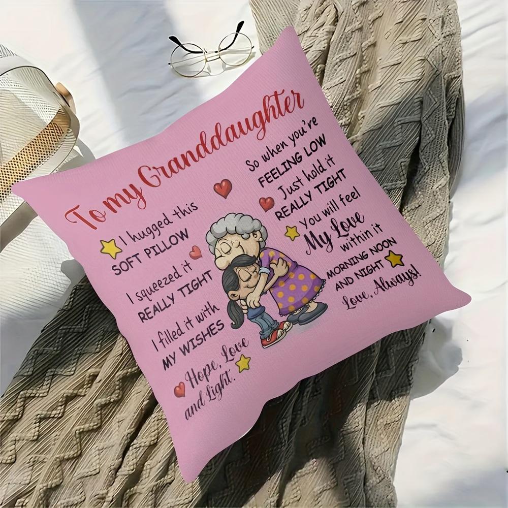 Gifts For Grandchildren With The Theme Of Love And Blessing, Double-Sided Square Pillowcase, Lovely Wind Pillowcase Without Core