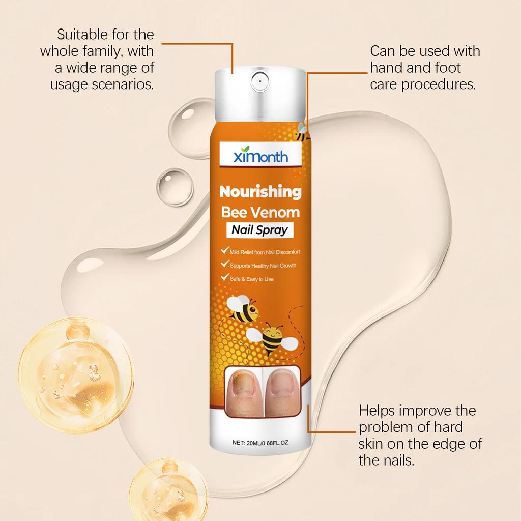 XIMONTH Nail Nourishing Spray Gentle Care Clean Hands and Feet Strengthen Nail Surface Moisturize Soft Cuticles 60ml