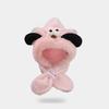 Dog Ears Cute Hooded Scarf Creative Plush Integrated Hat Hat Scarf Set  Winter