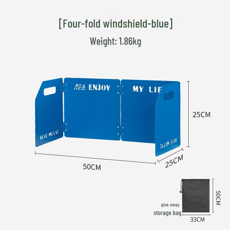 Портативная трехсекционная походная плита с ветрозащитой - Большой концентратор тепла