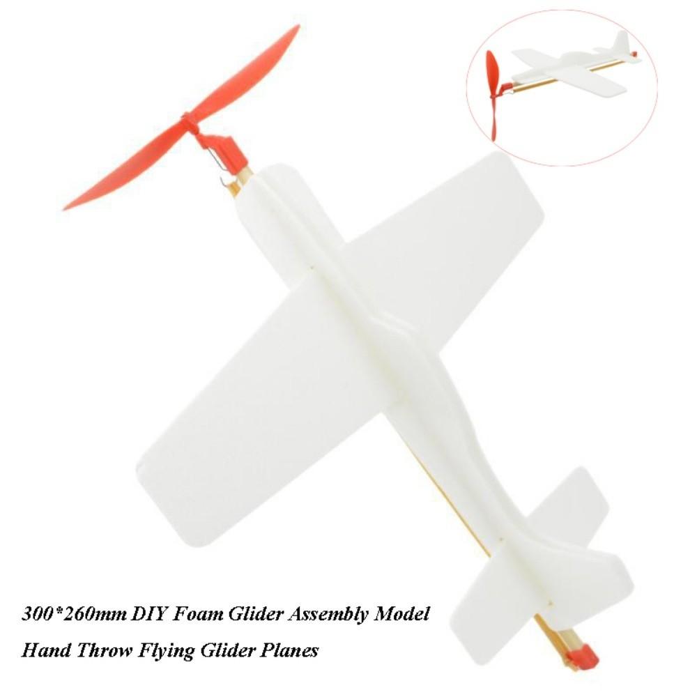 300*260mm DIY Airplane Model Rubber Bands Power Hand Throw Aircraft Toy  for Kids Outdoor