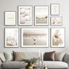 White Shell Beach Flower Dandelion Line Abstract Figure Art Canvas Painting Nordic Print Posters  Wall Pictures For Home Deocr