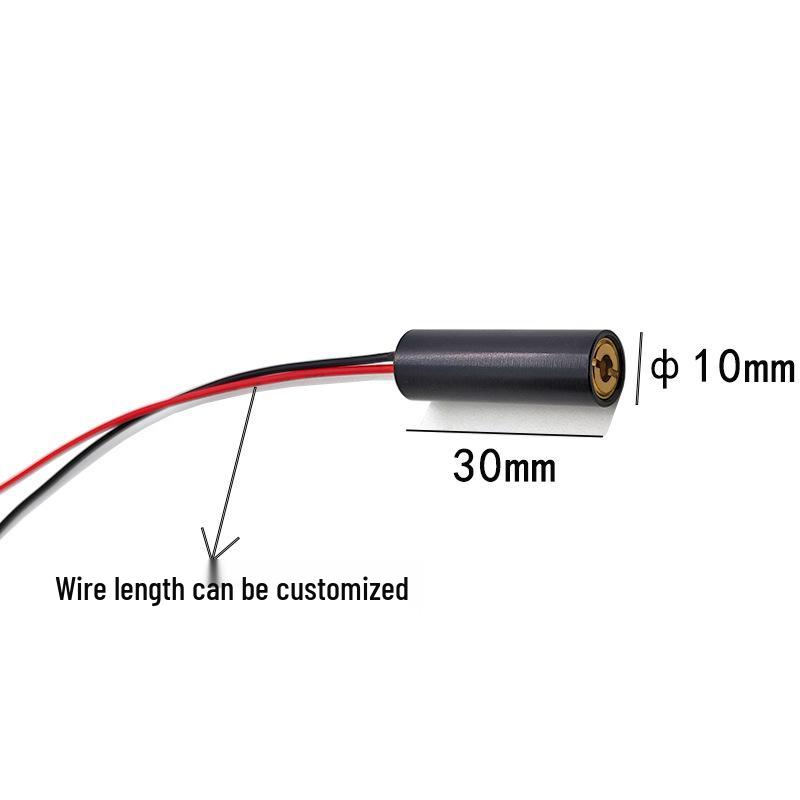 High-Power Red Laser Module with 10X30mm Glass Lens, 650nm, 100mW, Ultra-Small Spot, for Marking Machines