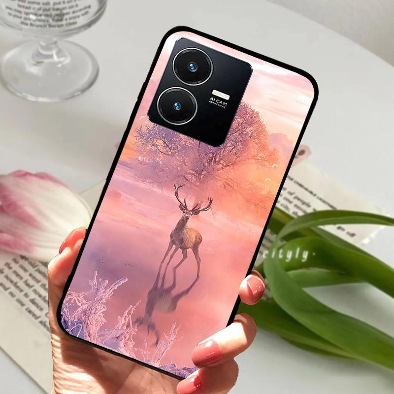 Для Vivo Y22S 2022 Чехол Ударопрочный Мягкий ТПУ Силиконовый Чехол для Телефона Для Vivo Y22 Y 22 V2207 Y22S V2206 Funda Capa Мультяшный Vivoy22