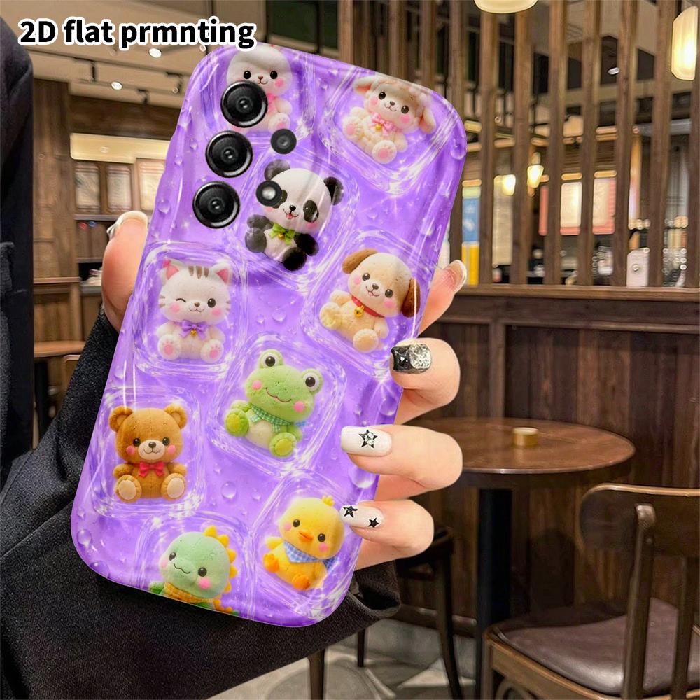 Phone Case: 2D flat, fits Samsung Galaxy A34 A35 M05 M06 S20 S22 S21 FE Plus 5G protective case, plush little animals, perfect Christmas and Halloween