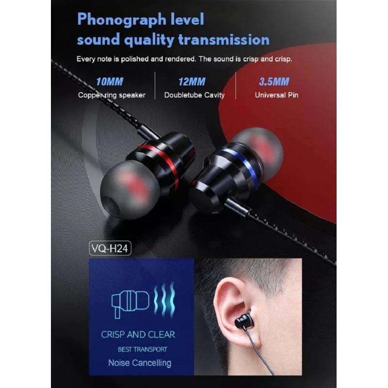 Проводные наушники Aux 3,5 мм, подключаемые наушники-вкладыши, спортивная стереогарнитура с шумоподавлением