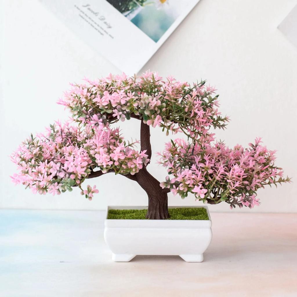 Искусственное растение бонсай пластиковое маленькое дерево в горшке искусственное растение цветок горшечные украшения для дома комнаты стола сада отеля украшение