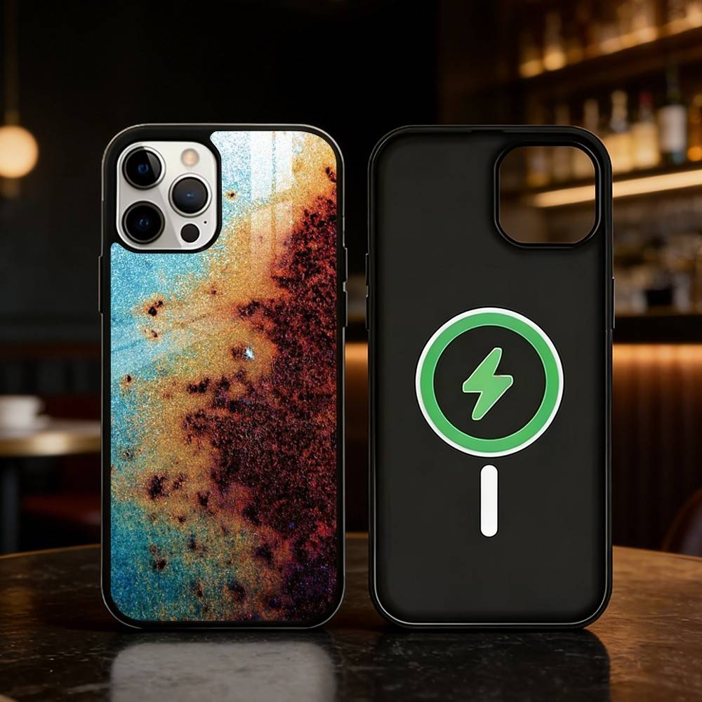 Ретро-индустриальный стиль Ржавые стены Чехол для телефона Для iPhone 17,16,15,14,13,12,Plus,Pro,Max Для магнитной беспроводной зарядки
