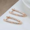 Fashion V Shaped Triangle Drop Earrings for Women Girls Crystal Zircon Straight Piercing Jewelry Accessories
