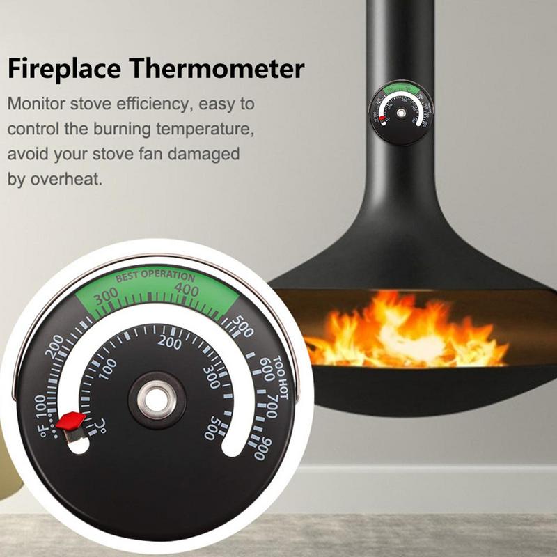 Fireplace Thermomete Oven Stove Temperature Top Thermometer Fireplace Accessories Gauge For Wood Burning Stoves And Pellet Stove