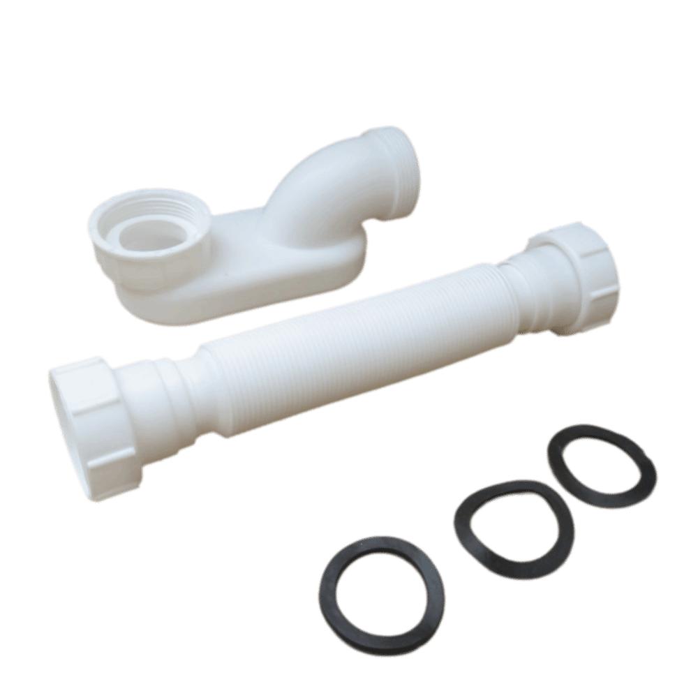 Adjustable Drain Pipe Flexible Flat P Trap Durable Freestanding Tub Drain Bathtub Shower