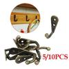 5/10Pcs Single Prong Hook Mini Size Wall Mounted Retro Cloth Hanger for Coats Hats Towels Keys Clothes Door Hanger Decoration